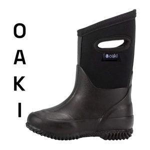 Children’s Oaki Neoprene Rain/Snow Boots, Black, Size 1